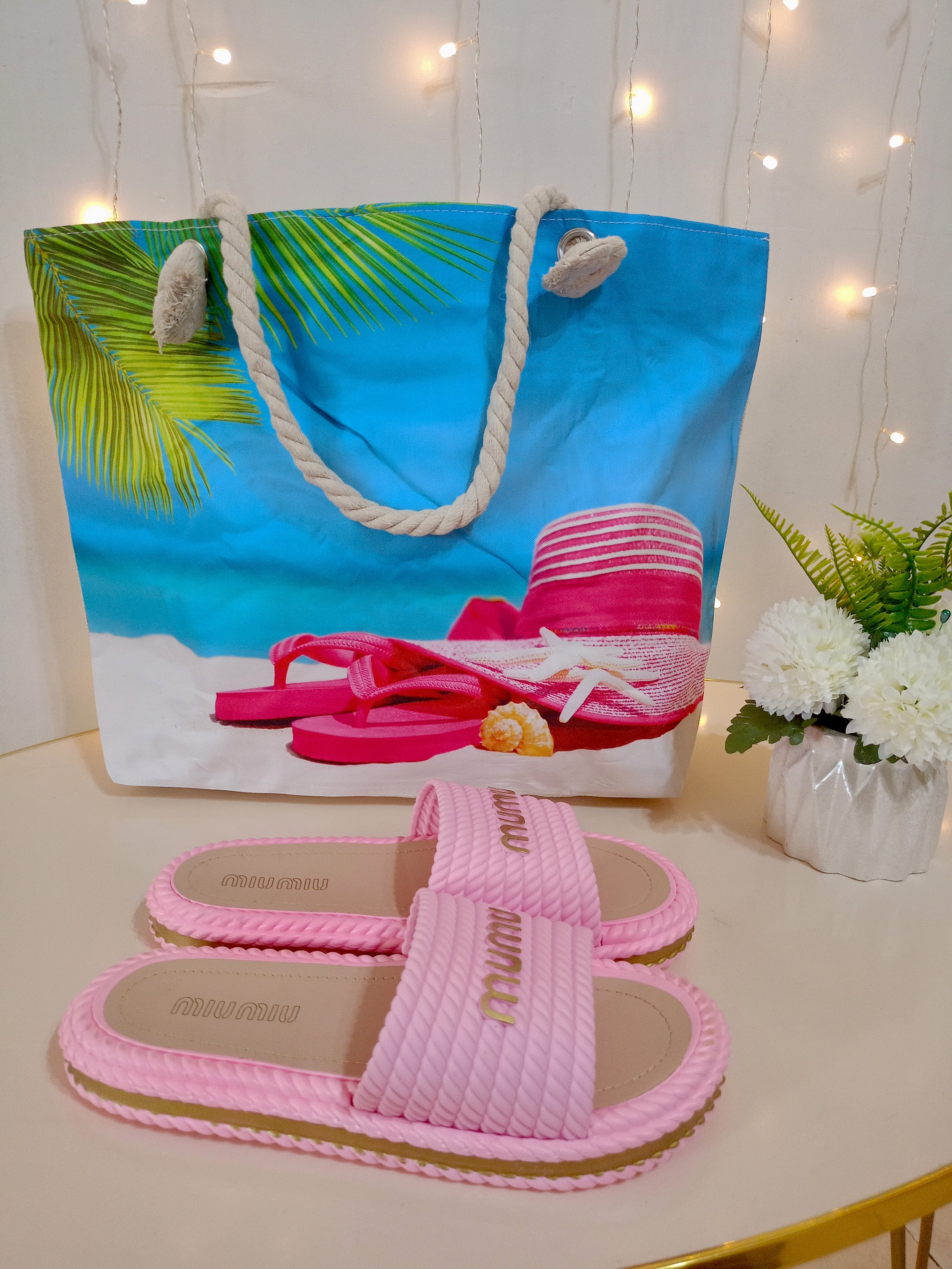 Pack Summer 2026  حقيبة بحر + بليغة بحر مع بعض