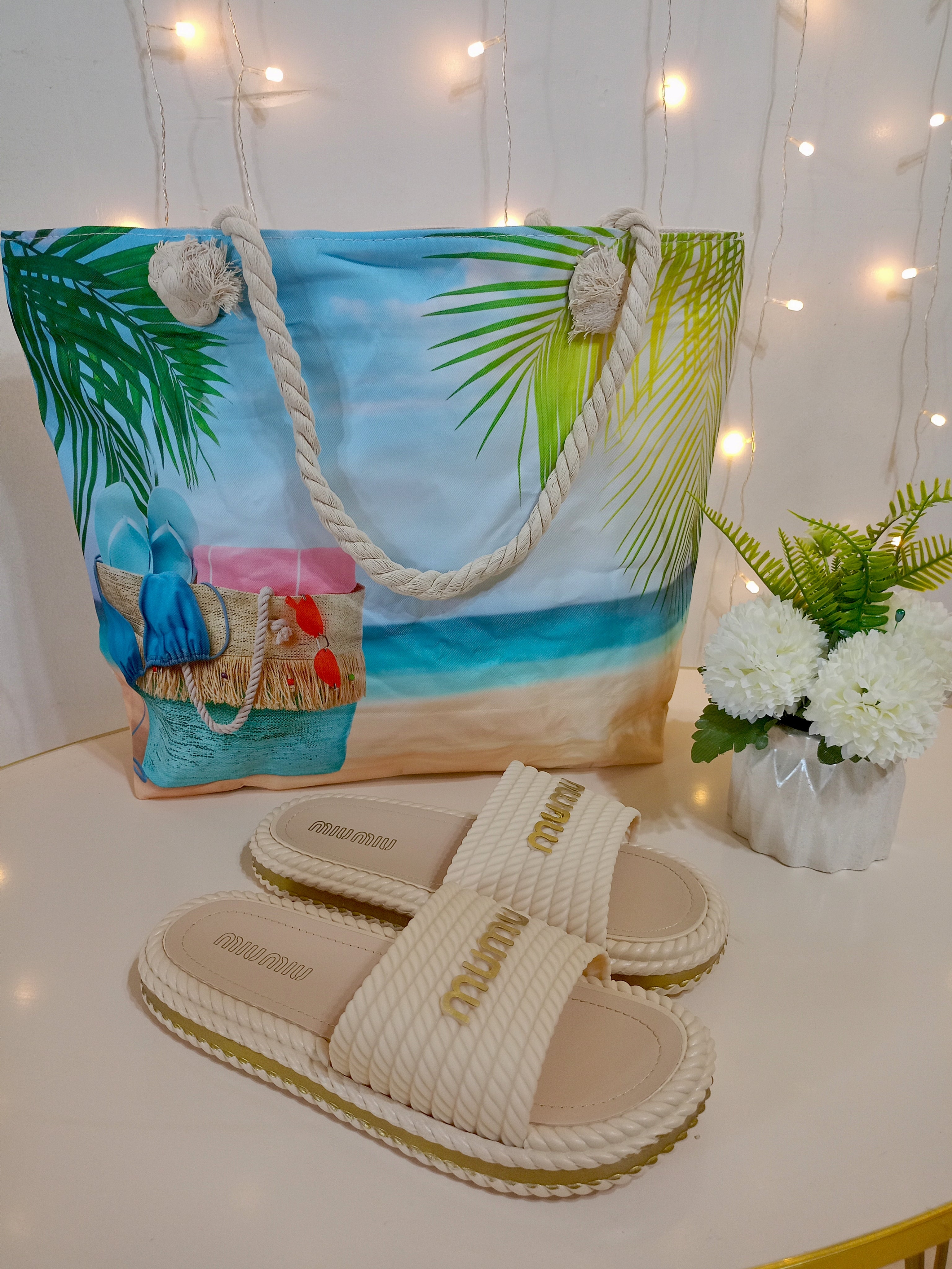 Pack Summer 2026  حقيبة بحر + بليغة بحر مع بعض