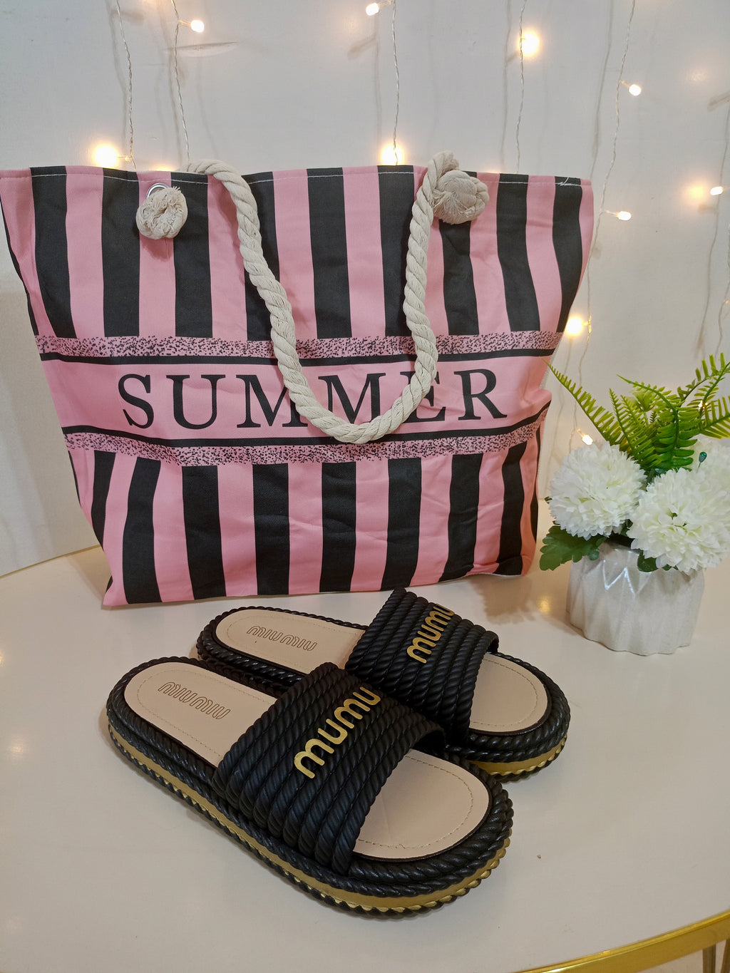 Pack Summer 2026  حقيبة بحر + بليغة بحر مع بعض