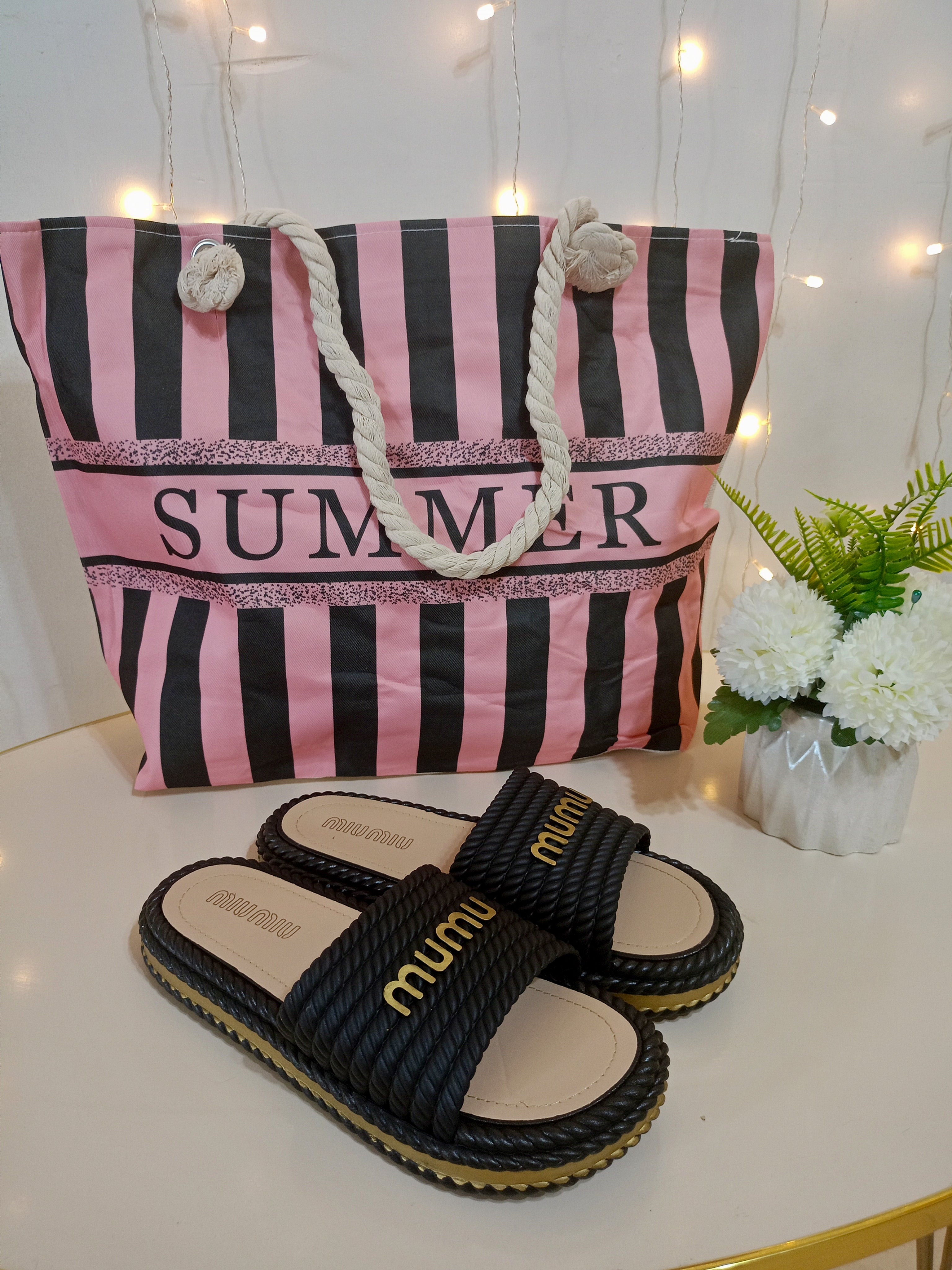 Pack Summer 2026  حقيبة بحر + بليغة بحر مع بعض